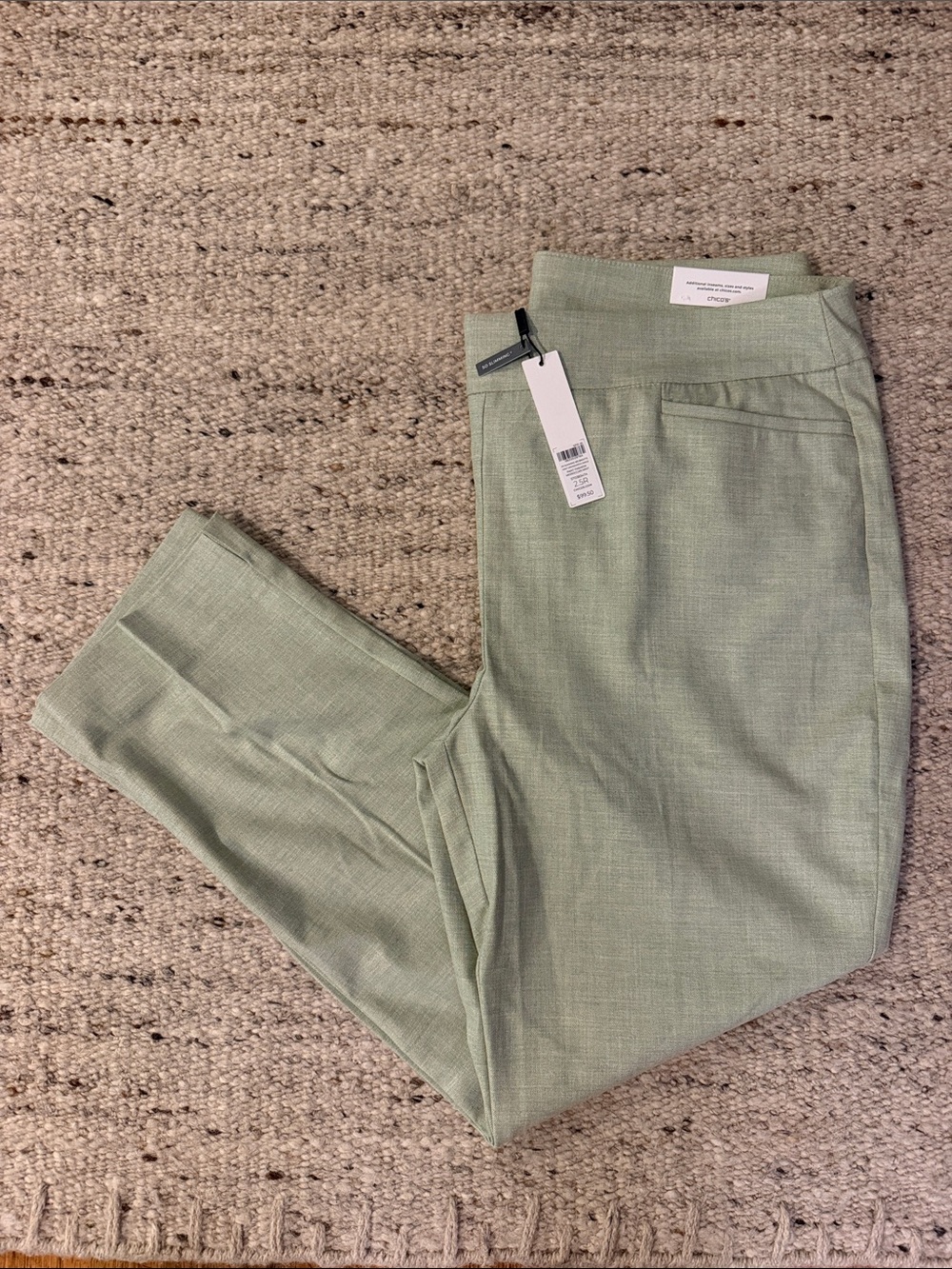 NWT Chico's Brigitte So Slimming Slim Leg Crosshatch Ankle Pant- size 14R